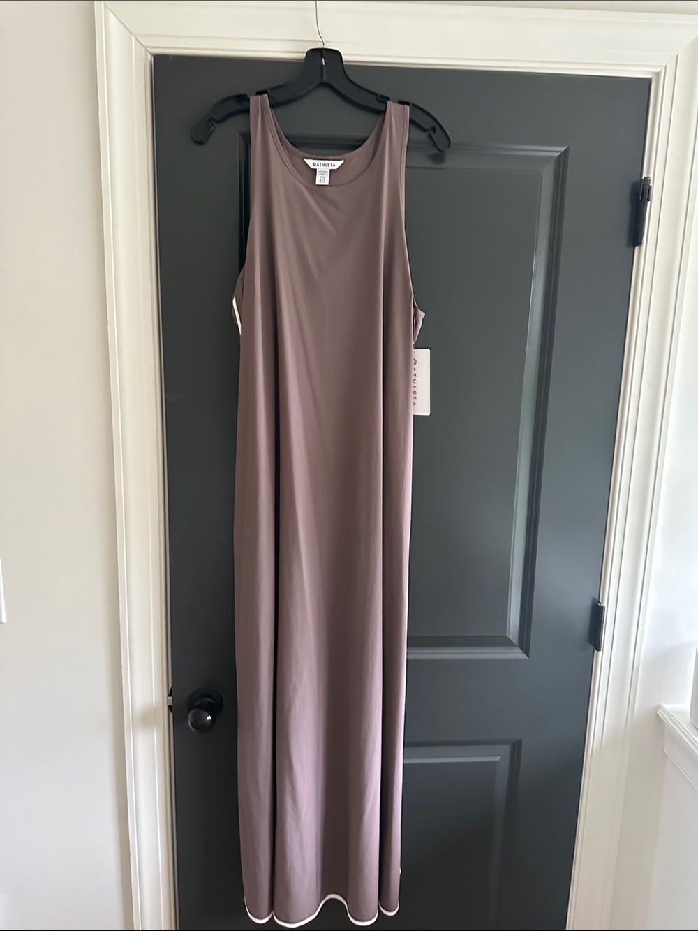 Athleta Mauve Taupe Sleeveless Maxi Dress
